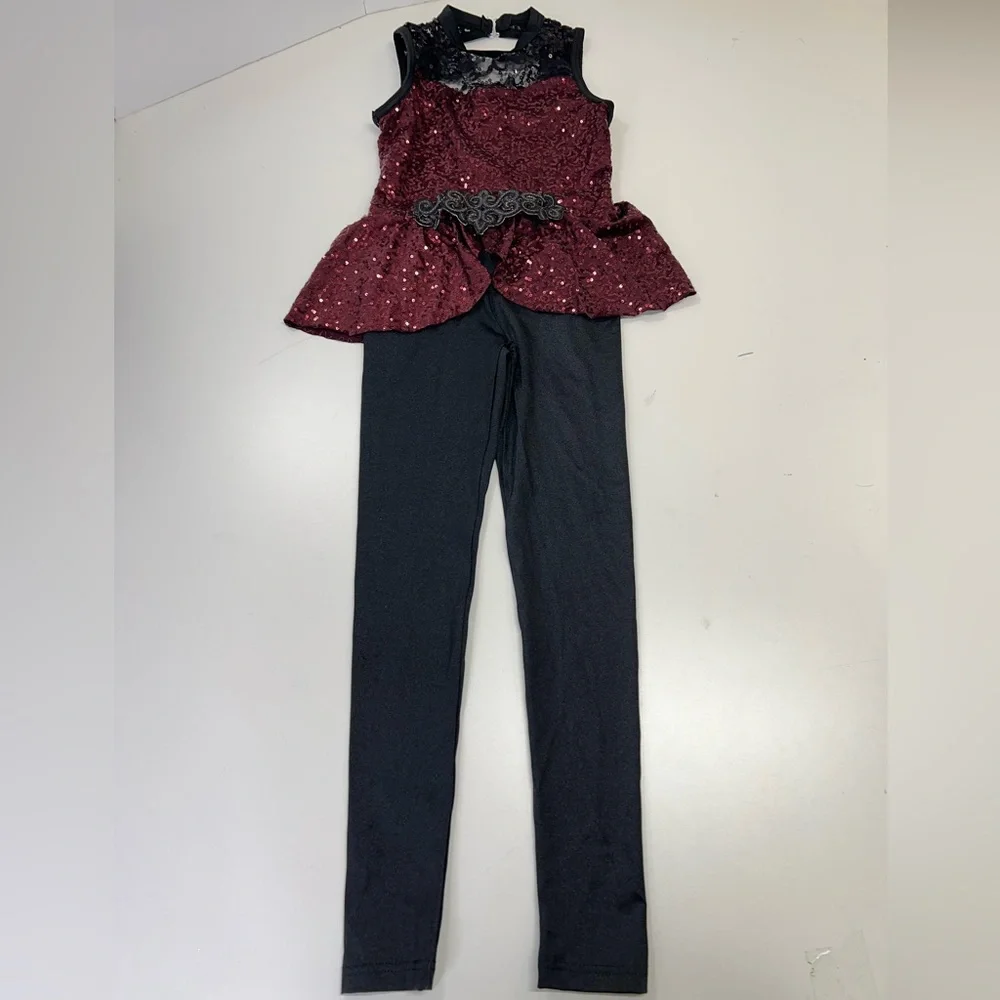 Weissman Dance Costume Jumpsuit Unitard Style 14175 Save Your Tears Medium Child